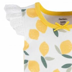 Gerber® See What's New 4-Pack Baby Girls Lemon Squeeze Tank Onesies® Bodysuits
