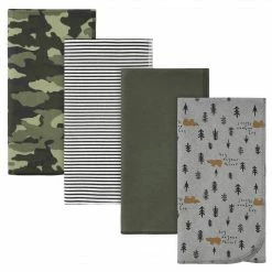 Gerber® 4-Pack Boys Bear Flannel Receiving Blankets BabyPreemie - 24M