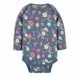 Gerber® BabyPreemie - 24M 3-Pack Baby Girls Sweet Floral Fox Long Sleeve Onesies® Bodysuits