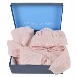 Gerber® BabyPreemie - 24M 3-Piece Baby Girls Pink Knit Outfit & Blanket Set
