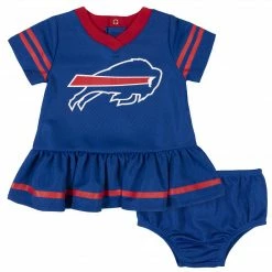 NFL Buffalo Bills Baby Girls Dress And Diaper Cover Set BabyPreemie - 24M