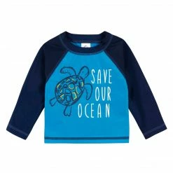 Gerber® See What's New 2-Piece Baby & Toddler Boys Sea Friends Rash Guard & Swim Trunks Set