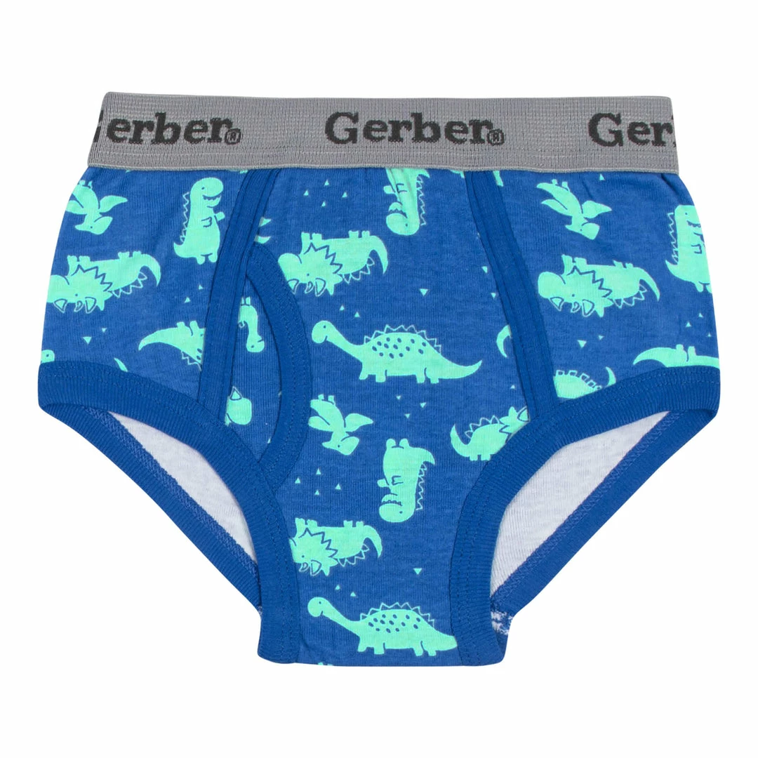 Budget ✨ Gerber® 7-Pack Toddler Boys Dinosaur Briefs Underwear 🤩 2 Gerber® 7-Pack Toddler Boys Dinosaur Briefs Underwear