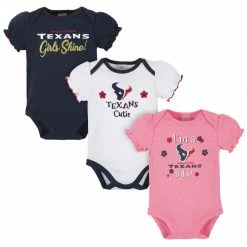 NFL Houston Texans Baby Girls Short Sleeve Bodysuits BabyPreemie - 24M