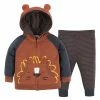 Gerber® BabyPreemie - 24M 2-Piece Baby & Toddler Boys Roaring Adventure Hoodie & Active Pant Set