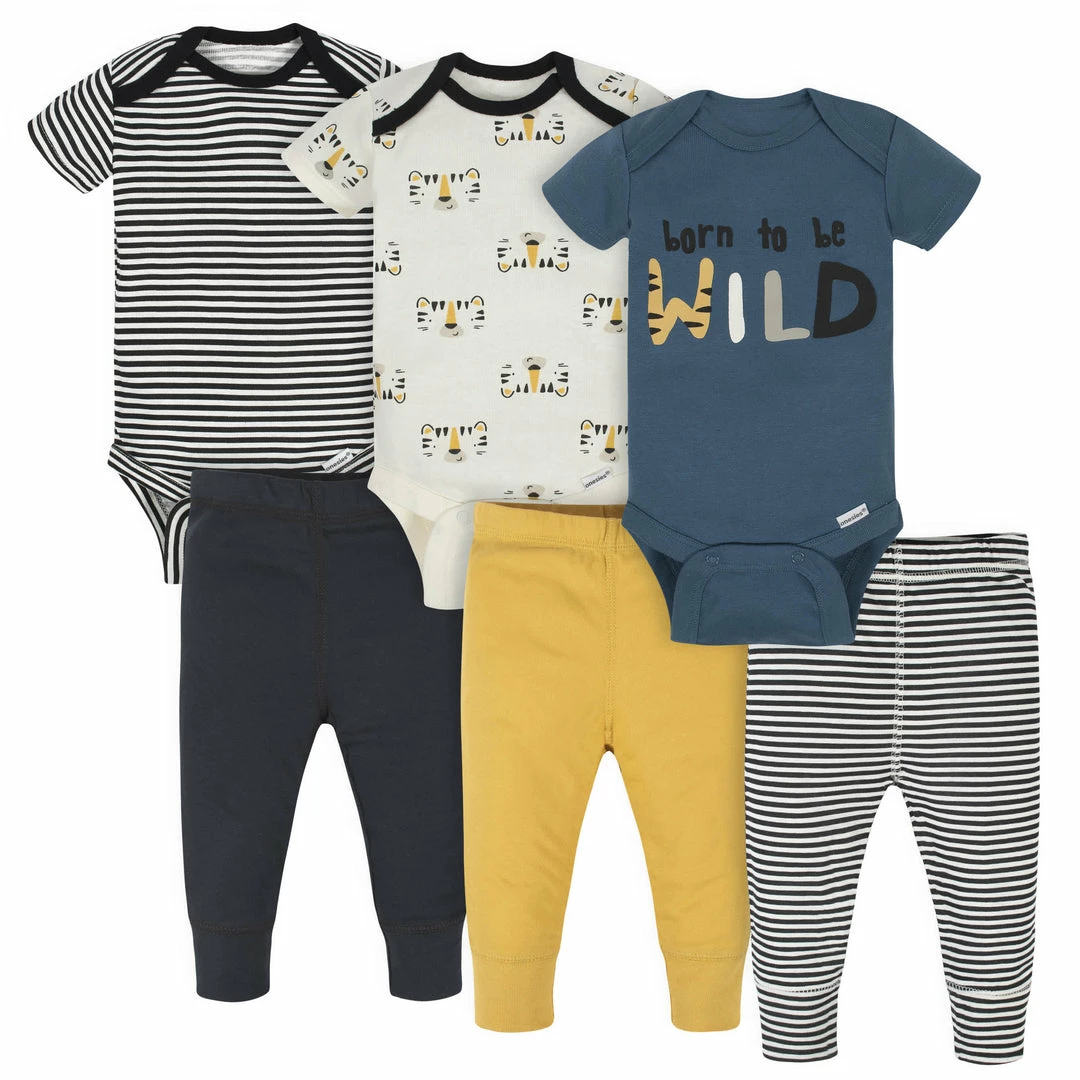 Buy 🔔 BabyPreemie - 24M 6-Piece Baby Boys Wild Onesies® Brand Bodysuits & Pants Set 🔔 1 BabyPreemie - 24M 6-Piece Baby Boys Wild Onesies® Brand Bodysuits & Pants Set