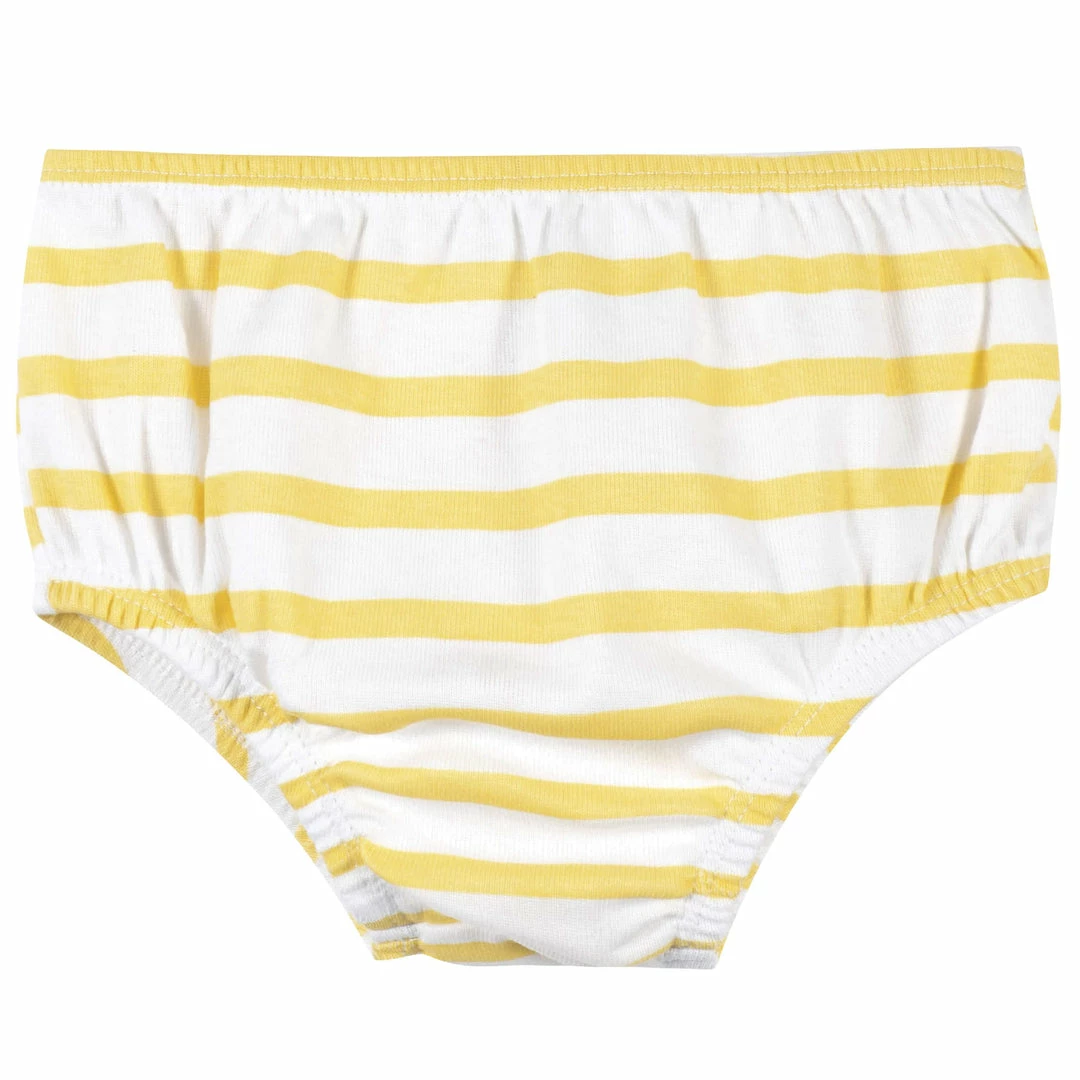 Discount ⌛ Gerber® 3-Piece Baby & Toddler 👧 Girls Bee Garden 👗 Dress, Diaper Cover & Headband Set 🥰 4 Gerber® 3-Piece Baby & Toddler Girls Bee Garden Dress, Diaper Cover & Headband Set