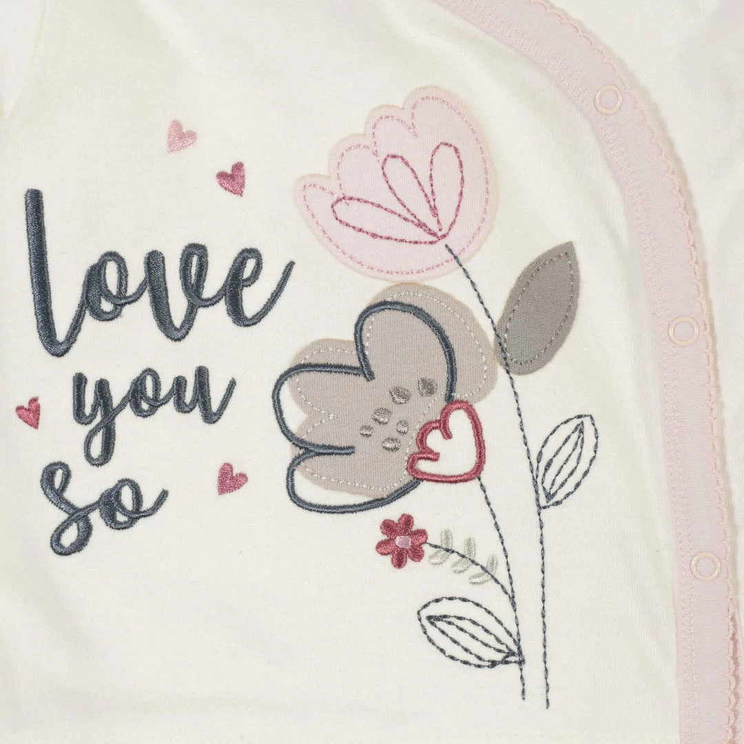 Promo 🧨 Gerber® 3-Piece Organic Baby 👧 Girls Love You So Take-Me-Home Set BabyPreemie - 24M ✔️ 3 Gerber® 3-Piece Organic Baby Girls Love You So Take-Me-Home Set BabyPreemie - 24M