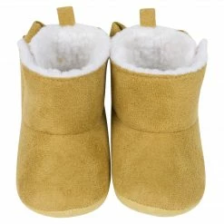 Gerber® Baby Girls Taupe Bow Faux Suede Boots