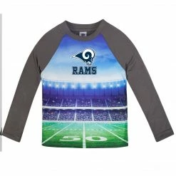 NFL LA Rams Boys Long Sleeve Tee Shirt BabyPreemie - 24M
