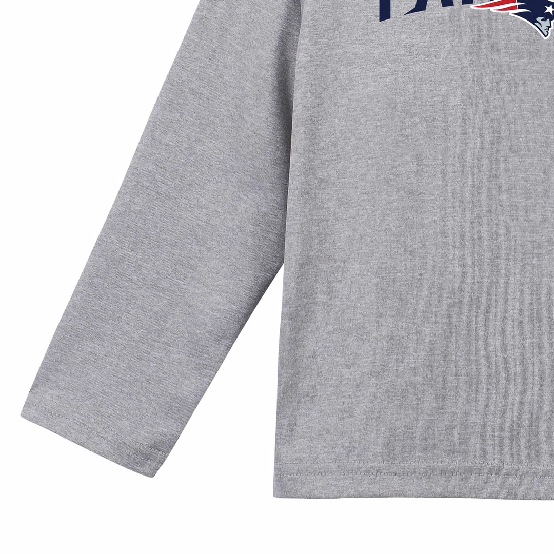 Budget ๐ NFL New England Patriots Toddler Boys Long Sleeve Tee ๐ Shirt Toddler2T - 5T ๐ 3 NFL New England Patriots Toddler Boys Long Sleeve Tee Shirt Toddler2T - 5T