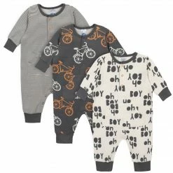 Gerber® BabyPreemie - 24M 3-Piece Baby Boys Comfy Stretch Bicycle Coverall Set