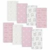 BabyPreemie - 24M Gerber® 8-Pack Baby Girls Princess Flannel Burp Cloths