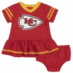 NFL BabyPreemie - 24M Kansas City Chiefs Baby Girls Dress And Diaper Cover Set