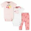Gerber® See What's New 3-Piece Baby Girls Cherry Kisses Short Sleeve Onesies® Bodysuits & Pants Set