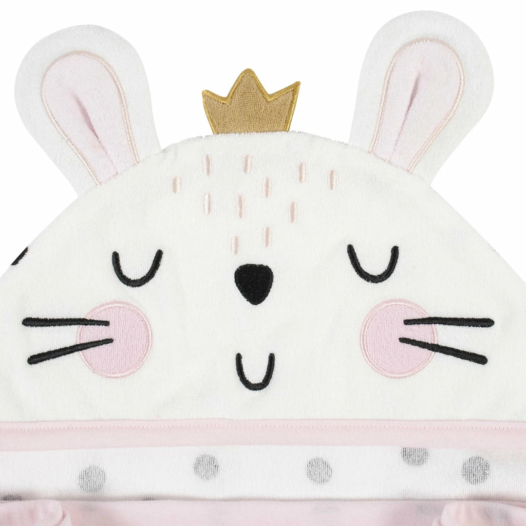 Best Sale ⭐ Gerber® Baby 👧 Girls Bunny Ballerina Hooded Bath Wrap 🛒 3 Gerber® Baby Girls Bunny Ballerina Hooded Bath Wrap