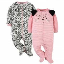 Gerber® 2-Pack Baby Girls Leopard Sleep 'n Plays