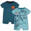 Gerber® 2-Pack Baby Boys Dino Blues Rompers See What's New