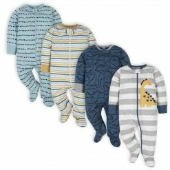 Gerber® 18-Piece Baby Boys Dinosaur Sleep 'N Play, Onesies® Bodysuit, And Burpcloth Set BabyPreemie - 24M