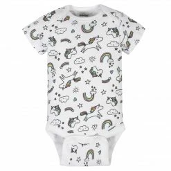 Hot Sale 🌟 8-Pack Baby 👧 Girls Unicorns Onesies® Brand Bodysuits 🧨 17 8-Pack Baby Girls Unicorns Onesies® Brand Bodysuits
