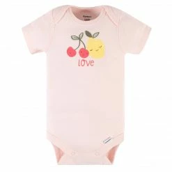 Hot Sale 🥰 Gerber® See What's New 3-Piece Baby 👧 Girls Cherry Kisses Short Sleeve Onesies® Bodysuits & Pants Set ❤️ 11 Gerber® See What's New 3-Piece Baby Girls Cherry Kisses Short Sleeve Onesies® Bodysuits & Pants Set