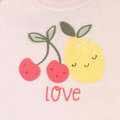 Hot Sale 🥰 Gerber® See What's New 3-Piece Baby 👧 Girls Cherry Kisses Short Sleeve Onesies® Bodysuits & Pants Set ❤️ 14 Gerber® See What's New 3-Piece Baby Girls Cherry Kisses Short Sleeve Onesies® Bodysuits & Pants Set