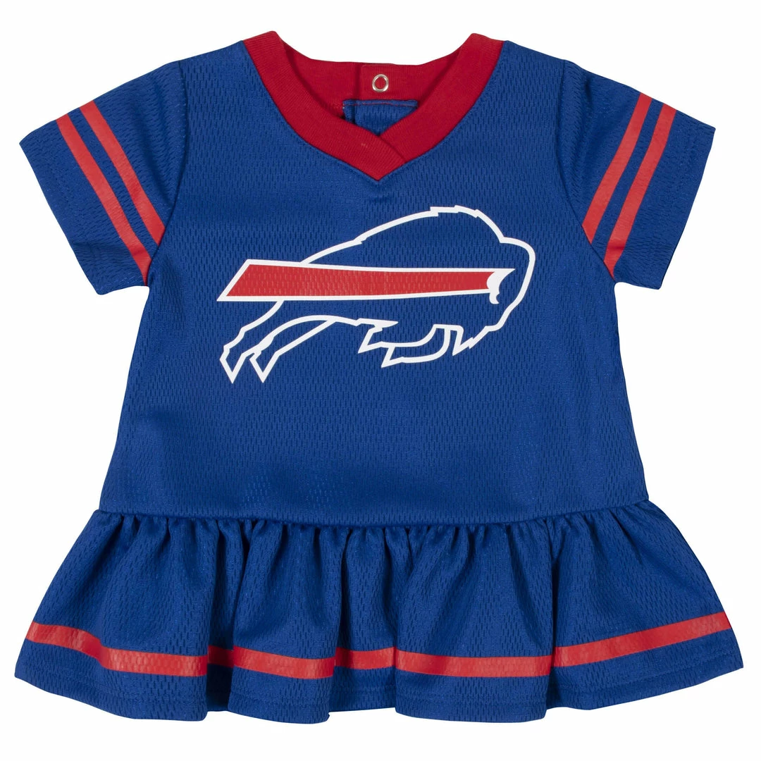 Flash Sale ❤️ NFL Buffalo Bills Baby 👧 Girls 👗 Dress And Diaper Cover Set BabyPreemie - 24M ⌛ 2 NFL Buffalo Bills Baby Girls Dress And Diaper Cover Set BabyPreemie - 24M