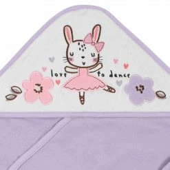 Gerber® 2-Pack Baby Girls Bunny Ballerina Hooded Towels Bath