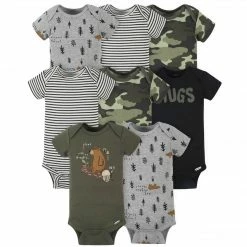 Gerber® 8-Pack Baby Boys Bear Short Sleeve Onesies® Bodysuits