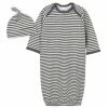 Gerber® 2-Piece Baby Boys Comfy Stretch Stripe Gown And Cap Set