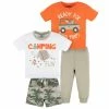 Gerber® See What's New 4-Piece Infant & Toddler Boys Camping Fun Tees, Shorts & Pants Set