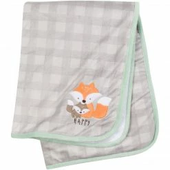 Gerber® BabyPreemie - 24M Boys Happy Fox Plush Blanket