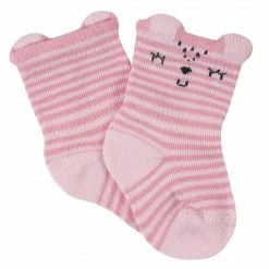 Gerber® BabyPreemie - 24M 6-Pack Baby Girls Leopard Wiggle Proof® Jersey Crew Socks