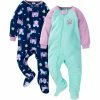 Gerber® BabyPreemie - 24M 2-Pack Baby & Toddler Girls Princess Fleece Pajamas