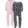 Gerber® 2-Pack Baby & Toddler Girls Rainbow Snug Fit Footed Cotton Pajamas
