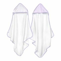 Just Born 2-Pack Girls Lilac Trellis Hooded Towels BabyPreemie - 24M