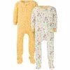Gerber® BabyPreemie - 24M 2-Pack Baby & Toddler Girls Deer Snug Fit Footed Cotton Pajamas