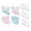 Gerber® 10-Pack Baby Girls Fairy Tale & White Wiggle Proof® Socks