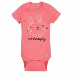 8-Pack Baby Girls Bunny Onesies® Brand Bodysuits