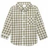 Gerber® Kids Infant & Toddler Boys Tan Plaid Woven Plaid Shirt
