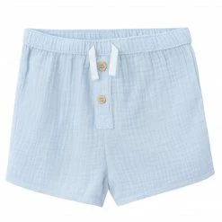 Gerber® Kids Infant & Toddler Neutral Blue Gauze Shorts