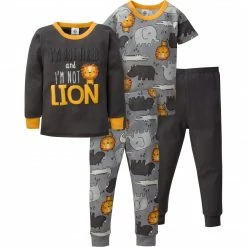 Gerber® 4-Piece Infant & Toddler Boys Lion Snug Fit Cotton Pajamas BabyPreemie - 24M