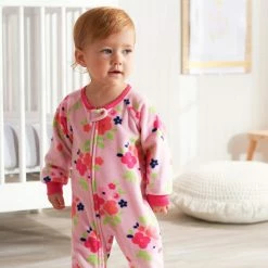 Gerber® 2-Pack Baby & Toddler Girls Floral Fleece Pajamas BabyPreemie - 24M