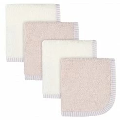 Gerber® 4-Pack Girls Pink Woven Washcloths