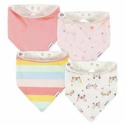 Gerber® 4-Pack Baby Girls Rainbow Bandana Bibs