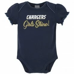 NFL BabyPreemie - 24M Los Angeles Chargers Baby Girls Short Sleeve Bodysuits