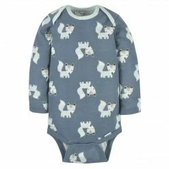 Gerber® 3-Pack Baby Boys Fox Long Sleeve Onesies® Bodysuits BabyPreemie - 24M