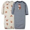 Gerber® 2-Pack Baby Boys Fox Gowns
