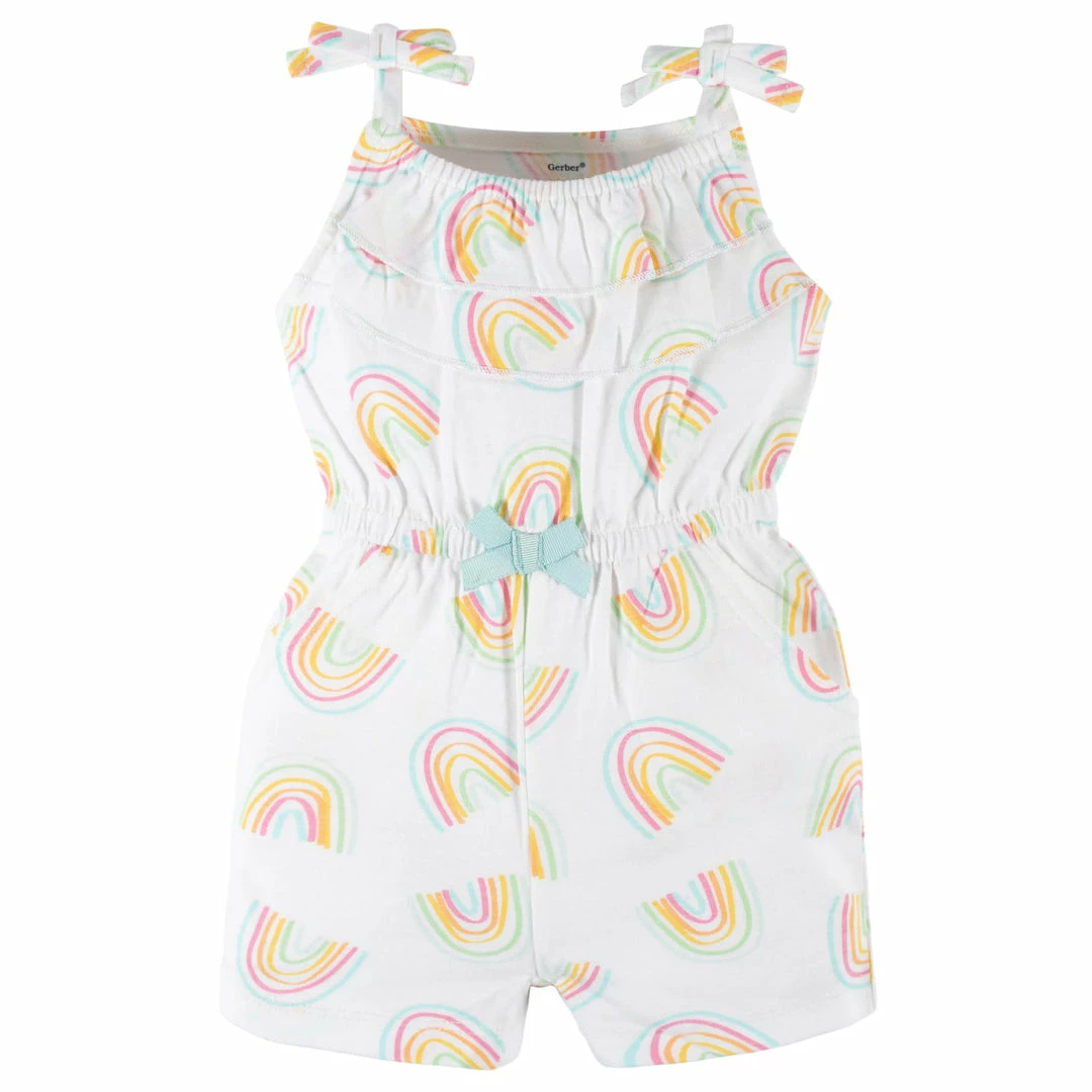 Best Sale 👍 Gerber® See What's New 2-Pack Baby & Toddler 👧 Girls Dots Of Rainbows Tank Rompers 🤩 8 Gerber® See What's New 2-Pack Baby & Toddler Girls Dots Of Rainbows Tank Rompers