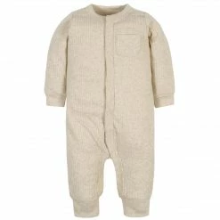 Gerber® 3-Pack Organic Baby Boys Jungle Coveralls